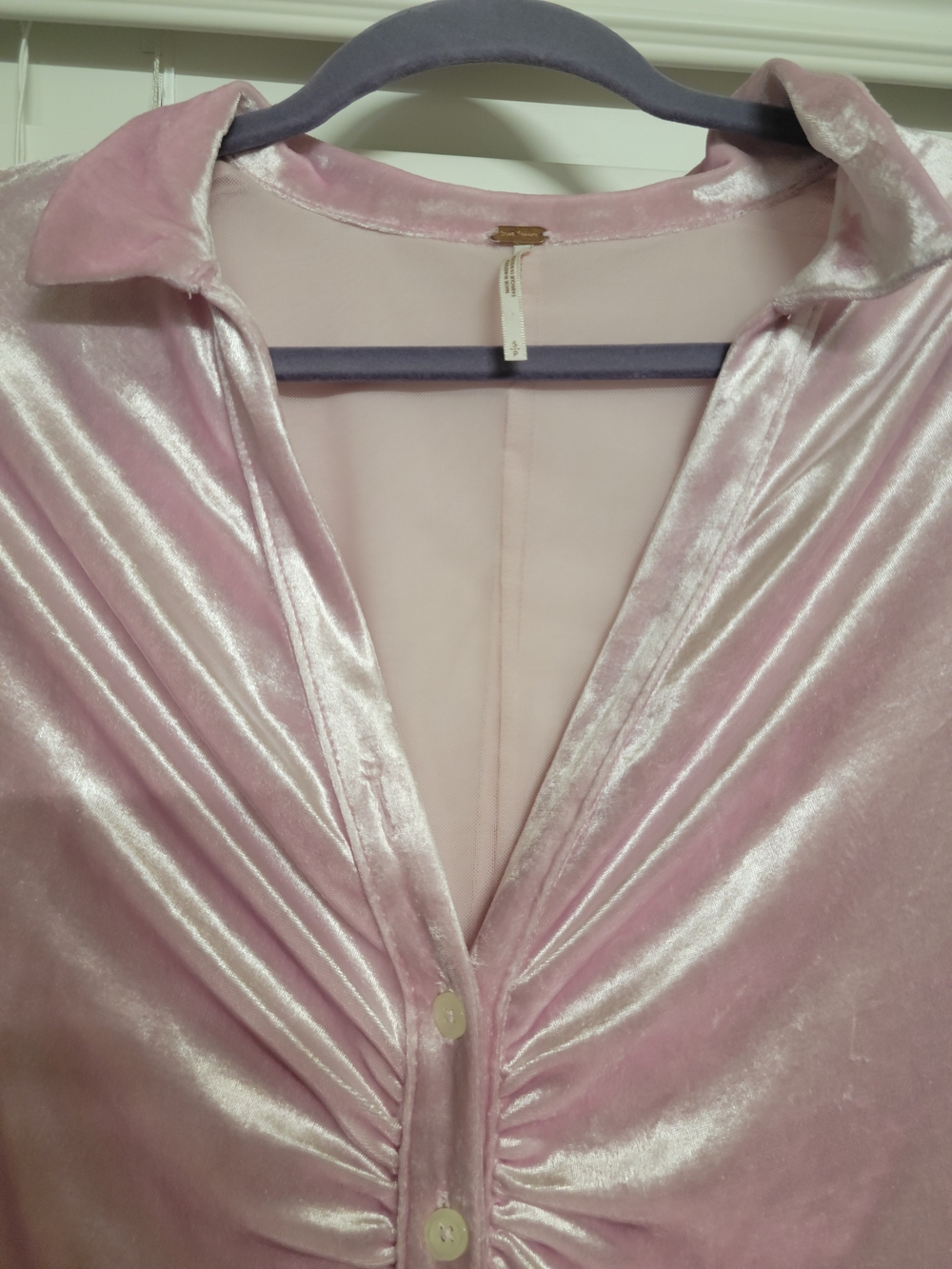 Free People Pink Velvet Mini Dress